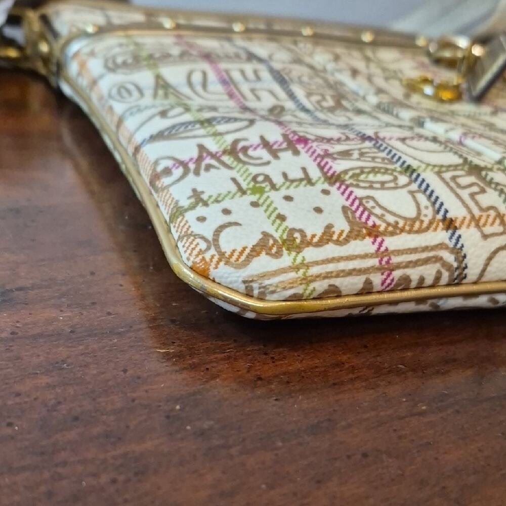 Coach Gold Tattersall With Script Logo Crossbody Bag in Cream and Gold Accents - Picture 7 of 16